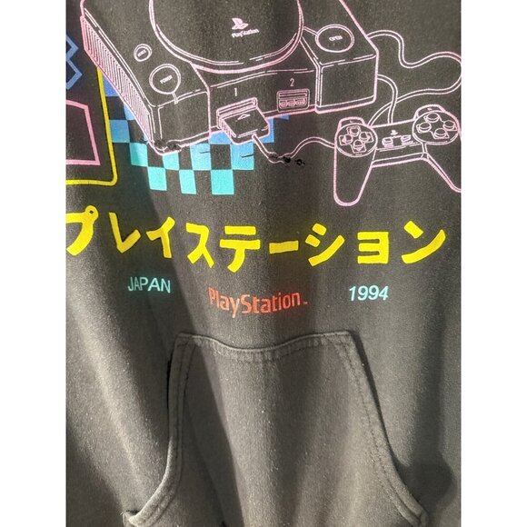 Vintage Playstation Japan 1994 Black Hoodie Size S, Pre-Owned Good Condition - Picture 3 of 7